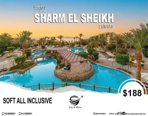 Starting your summer vacation with us Sharm El Sheikh starting 188$ 2 nights For more details contact us on 0096170838901 00961 1 338901 Or visit us on Www.tripandmorelb.com Your travel agency in lebanon #summertravel2022 #summer #summervibes #travelinspiration #traveler #forupage #foryoupage #beirut #beirutairport #tripoli #jounieh #mountainlebanon🇱🇧 #sharmelsheikh #cairo #turkey🇹🇷 #marmaris #bodrum #antalya #hurgada #egypt #sohosquaresharm #nehmabay #tripandmore