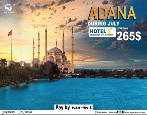 Special offer during July to Adana For more details contact us on 0096170838901 00961 1 338901 Or visit us on Www.tripandmorelb.com Your travel agency in lebanon #summertravel2024#summer #summervibes #travelinspiration #traveler #forupage #foryoupage #beirut #beirutairport #tripoli #jounieh #mountainlebanon🇱🇧 #sharmelsheikh #cairo #turkey🇹🇷 #marmaris #bodrum #antalya #hurgada #egypt #sohosquaresharm #nehmabay #tripandmore