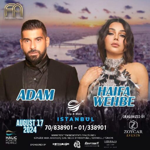 For the first time in istanbul ,the joint mass concert with the star haifa wehbe and the star adam on 17 aug 2024 Join us لاول مرة في إسطنبول ، الحفل الجماهيري المشترك بين النجمة هيفاء وهبي و النجم آدم في ١٧ / ٠٨/ ٢٠٢٤ كونو كتار For more info contact us on 0096170838901 009611338901 And visit our website Www.tripandmorelb.com Your travel agency in lebanon This event : presented by @faproductions Organized by @zoycarevents #lebanon🇱🇧 #istanbul🇹🇷 #concert #haifawehbe #adam #faproduction #zoycarevents #haliçkongremerkezi #travelinspiration #festival #summer #traveler #turkishairlines #turkey🇹🇷 #tripandmore