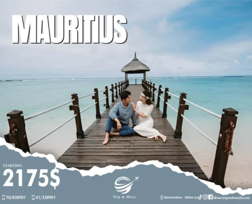 MAURITIUS "Where every wave whispers a love story." Our special Honeymoon packages travel agency in lebanon