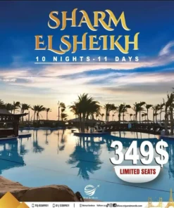 "Beneath the sun-kissed skies of Sharm El Sheikh, luxury meets adventure—seize the moment, the Red Sea is calling." 349$ Limited seats Hurry up and book your trip 10 nights 11 days travel agency in lebanon